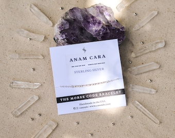 ANAM CARA Morse code bracelet • Anam Cara Necklace • Soul Friend Gift • Friendship Bracelet • Soulmate Necklace • Soul Sister Gift • Lou