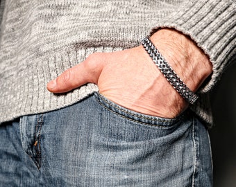 Men's Silver Foxtail Chain Bracelet | Foxtail Stainless Steel Chain Bracelet | Waterproof Men Black Chain Jewelry | Valentine Men Gold Chain