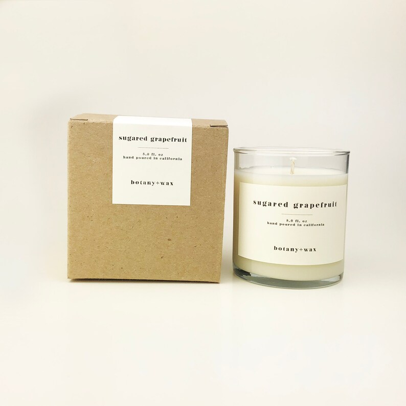 Sugared Grapefruit 8oz Tumbler Candle 100 Soy / Grapefruit Etsy