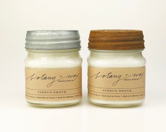 Citrus Grove 8oz Candle - 100% Soy / Orange / Lemon / Lime