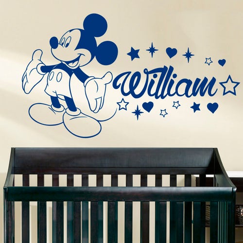 Wall Decals MICKEY MOUSE Inspired Ears & Personalized Baby Etsy