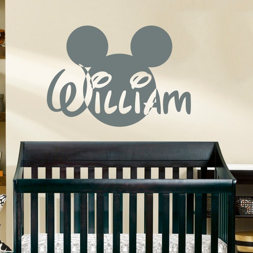 Wall Decals MICKEY MOUSE Inspired Ears & Personalized Baby Etsy