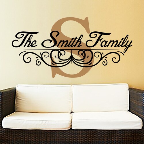 Family Clock Wall Decal Living Room Vinyl Decor Vinyl Clock Etsy