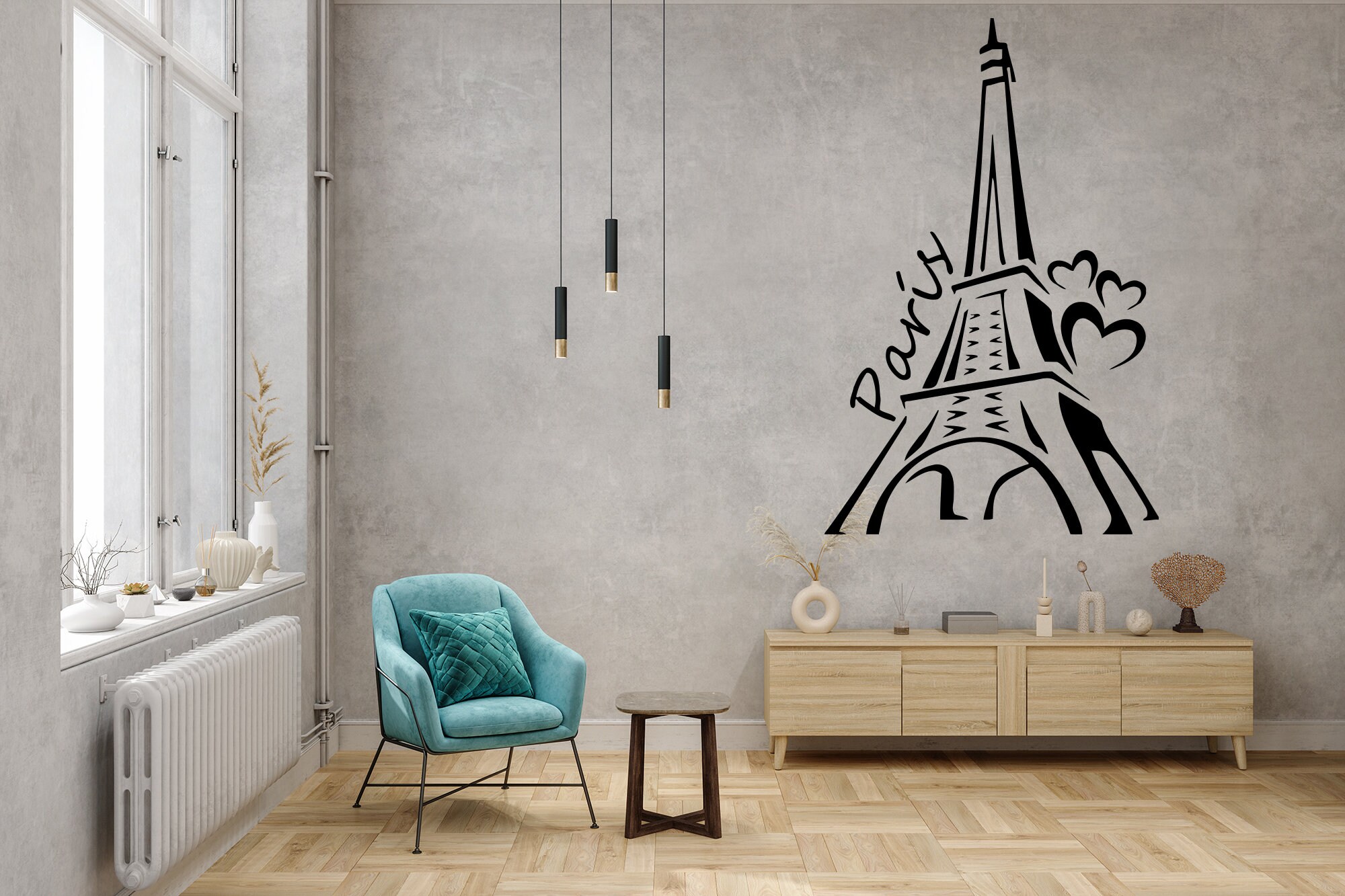Eiffel Tower Wall Decal Vinyl Stickers Decals Art Home Decor Etsy