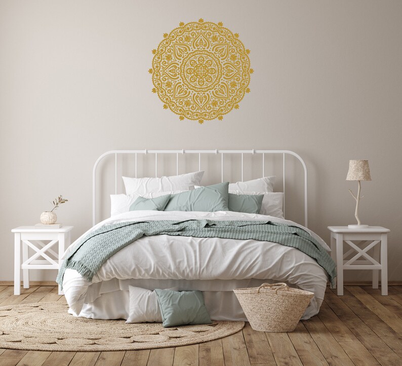 Mandala Wall Decal Yoga Studio Vinyl Sticker Decals Ornament - Etsy