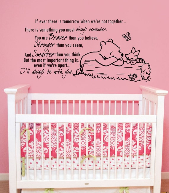 Handmade Products Baby Beautiful Decal With Winnie The Pooh Quote