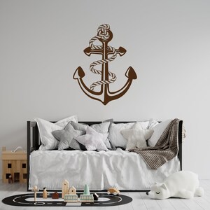 Anchor Wall Decal Vinyl Sticker Decals Sea Ocean Nautical Anchor Marine ...