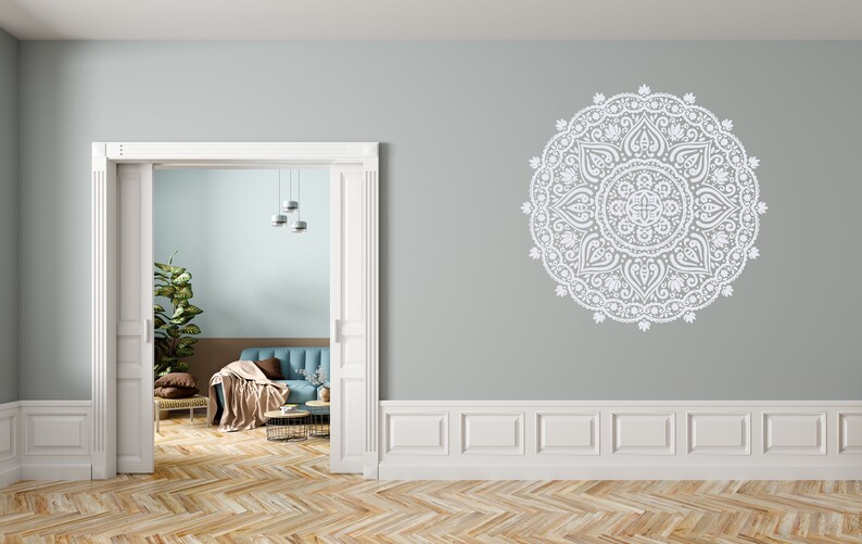 Mandala Wall Decal Yoga Studio Vinyl Sticker Decals Ornament - Etsy