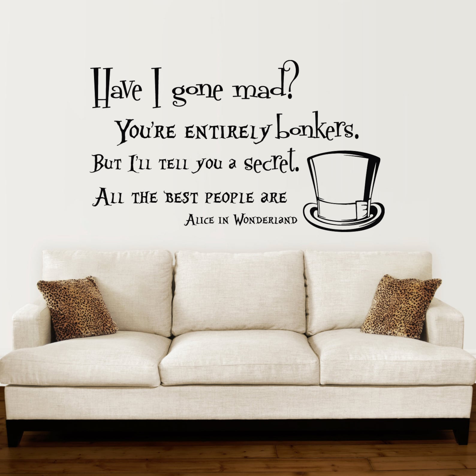 Alice in Wonderland Wall Decal Quote Vinyl Sticker Decals Etsy