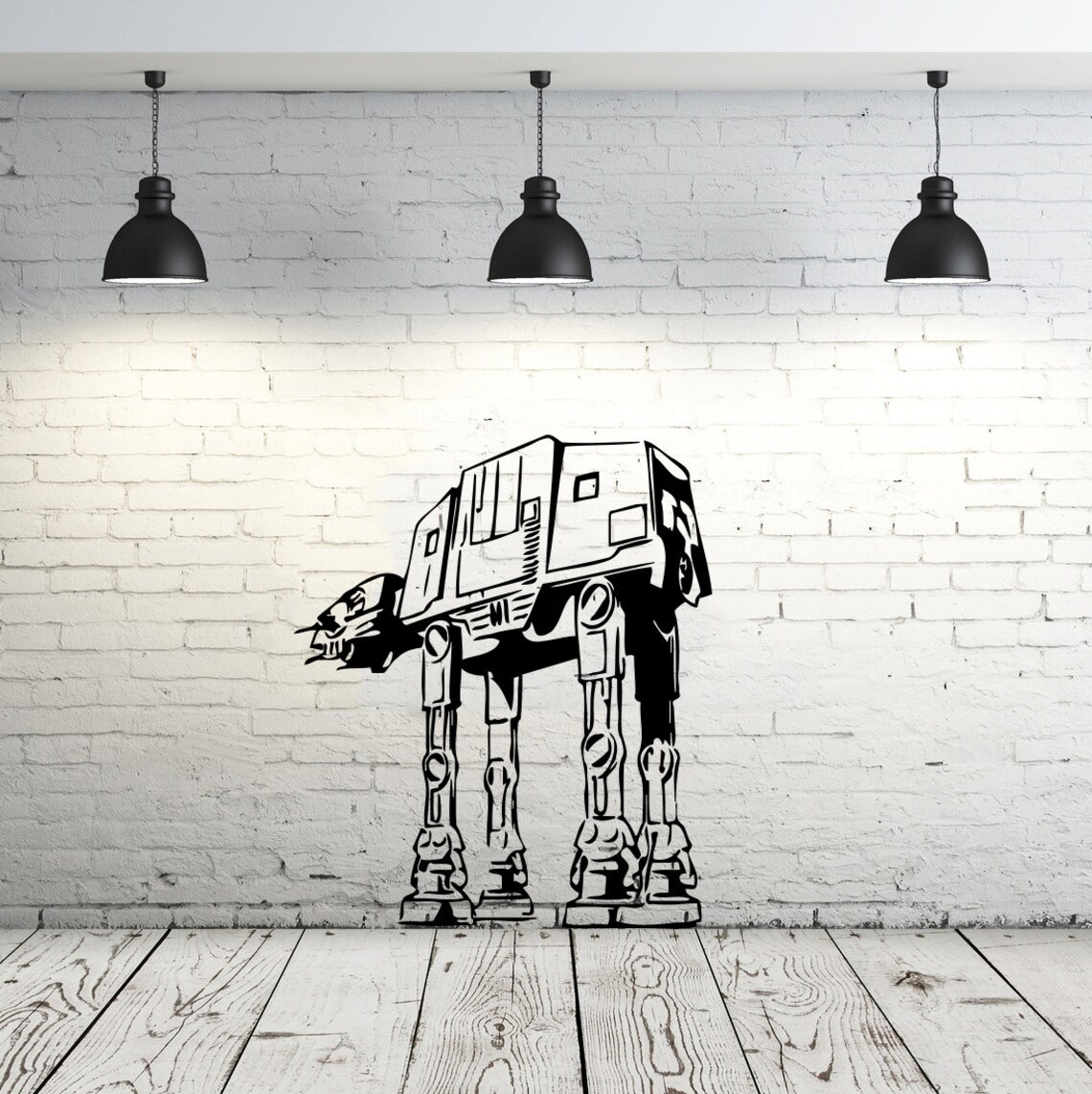 Star Wars ATAT Walker Wall Decal Vinyl Sticker Decals Star Etsy