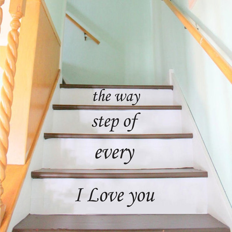 Stair Decals Quotes Stairway Decals Quote Vinyl Stickers Etsy