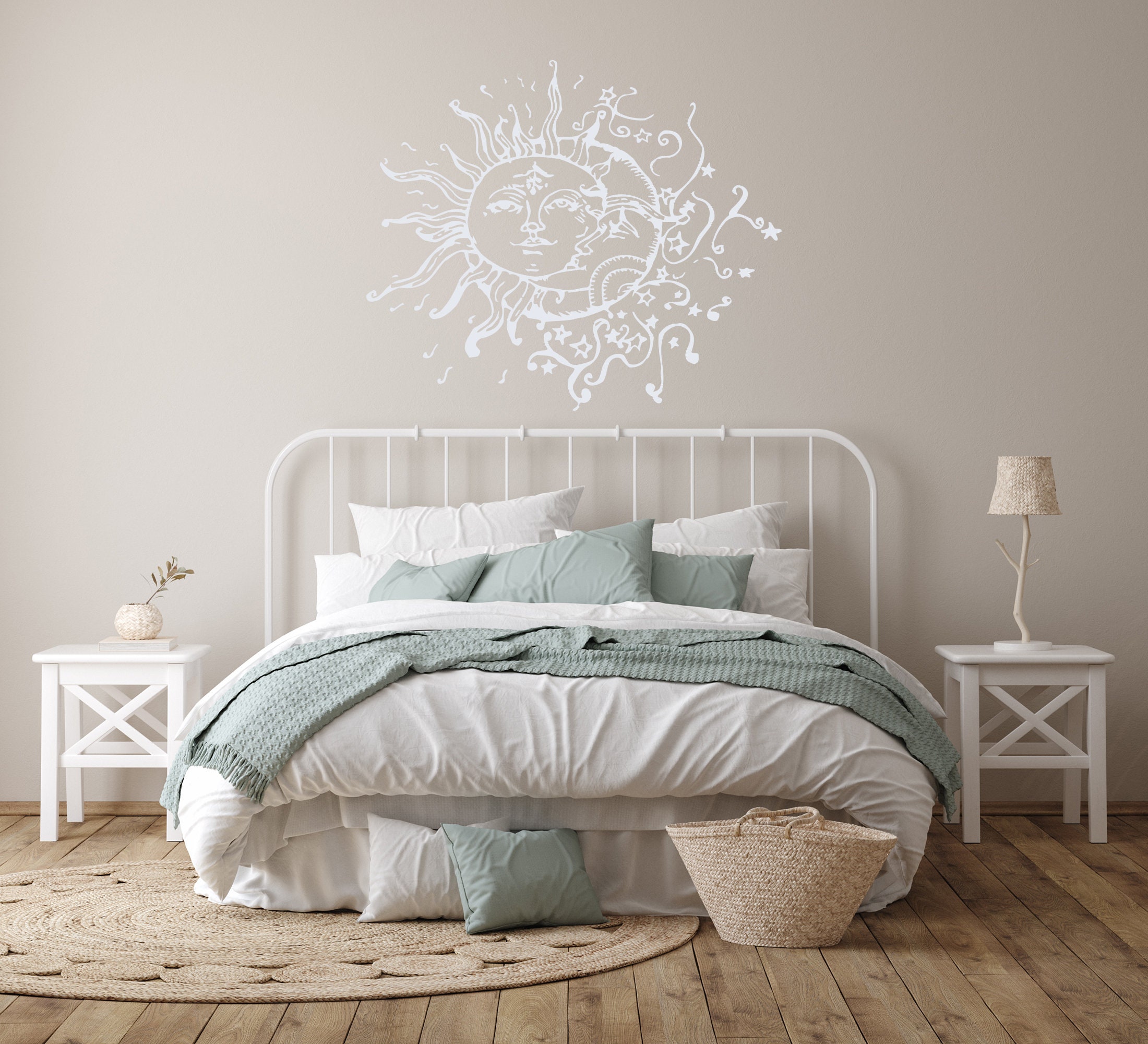 Moon Wall Decal Vinyl Sticker Decals Sun and Moon Crescent Dual Ethnic ...