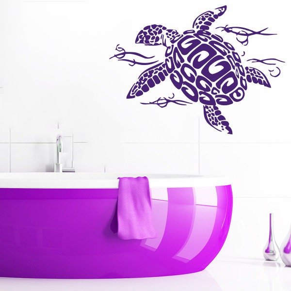 Turtle Wall Decal Vinyl Sticker Decals Tortoise Tortoiseshell Etsy