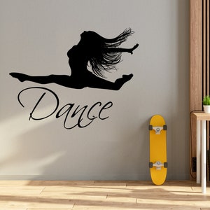 Dance Wall Decal Vinyl Sticker Decals Ballet Dancing Ballerina Acrobatics Gymnastics Wall Decal Quote Wall Decor Dance Studio Decor Art ZX7