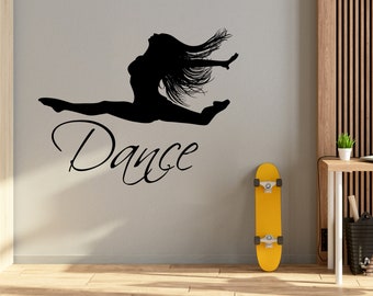 Dance Wall Decal Vinyl Sticker Decals Ballet Dancing Ballerina Acrobatics Gymnastics Wall Decal Quote Wall Decor Dance Studio Decor Art ZX7