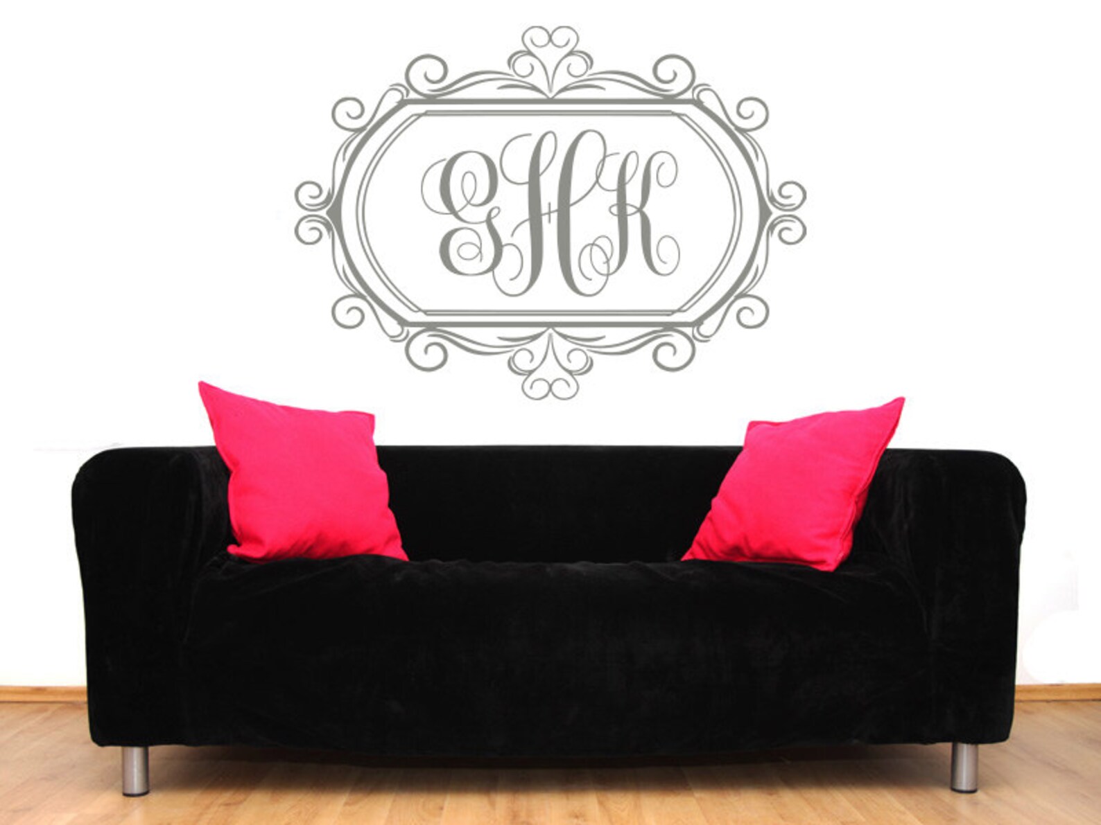 Monogram Wall Decal Vinyl Lettering Family Decor Sticker Etsy