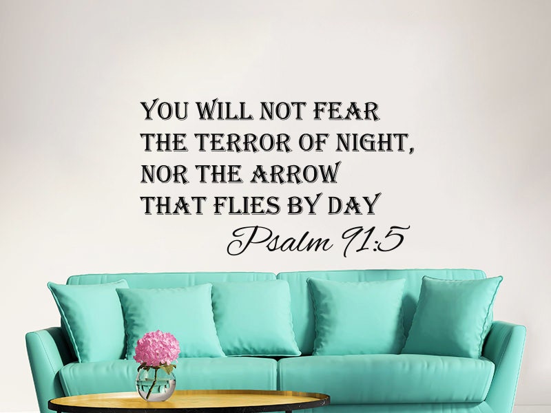 Wall Decal Quote Vinyl Sticker Decals Quotes Psalm 915 Quote Etsy