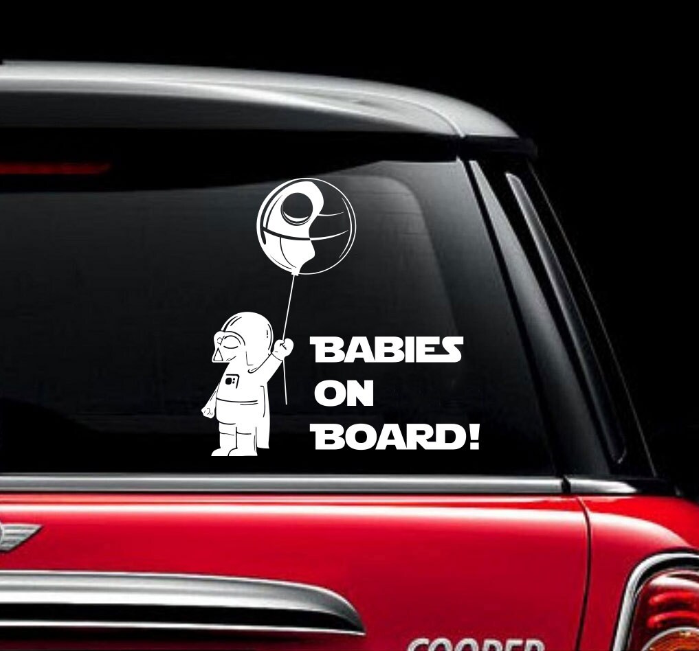 Baby On Board Sign Darth Vader Star Wars Car Decal Sticker Window Truck Vinyl 
