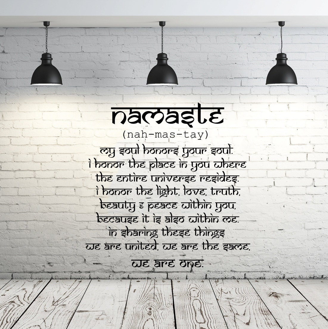 Namaste Wall Decal Quote Vinyl Sticker Decals Quotes Buddha Etsy