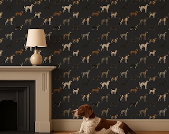 Elegant Dog Breed Wallpaper: Custom Pet Lover Home Décor