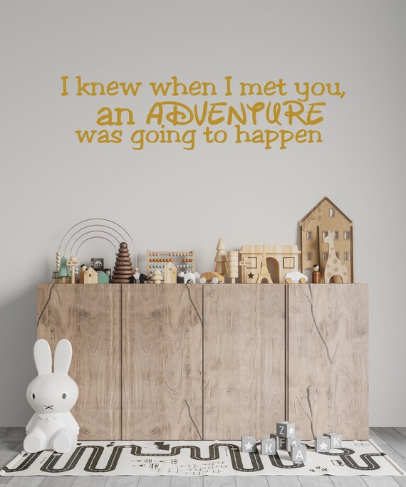 Beautiful Decal With Winnie the Pooh Quote for Nursery I knew when I met you an Adventure was Going to Vinyl Sticker Nursery Decor ZX278