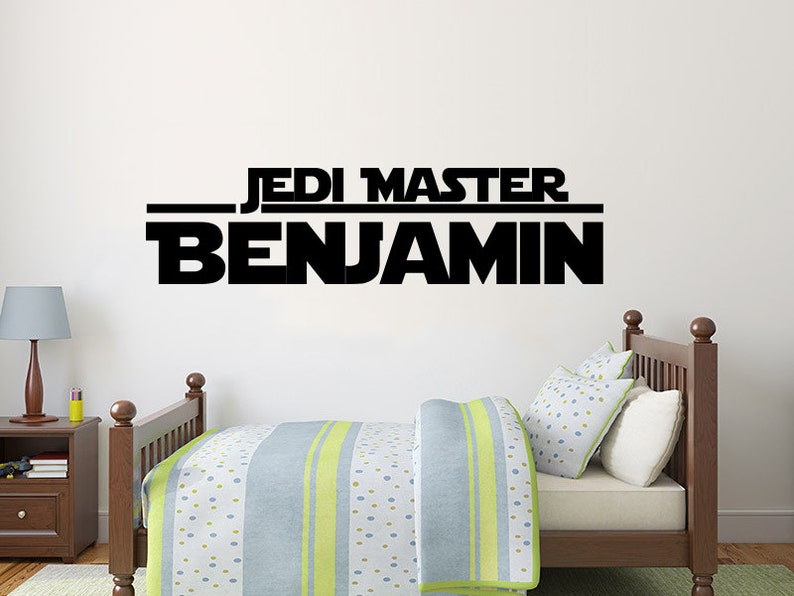 Star Wars Name Decal Quote Jedi Master Vinyl Wall Decals Etsy