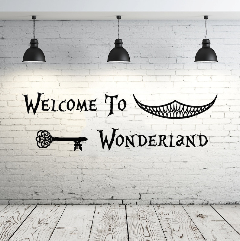 Alice in Wonderland Wall Decal Quote Vinyl Sticker Decals Etsy