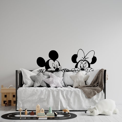 Name Wall Decal Mickey Mouse Head Ears Vinyl Decals Sticker Etsy