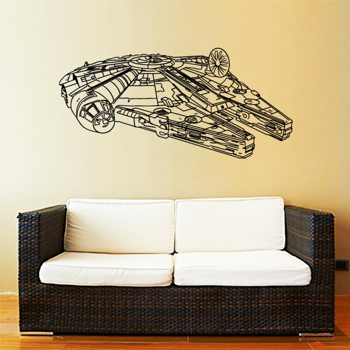 Millennium Falcon Wall Decal Vinyl Sticker Decals Star Wars Etsy