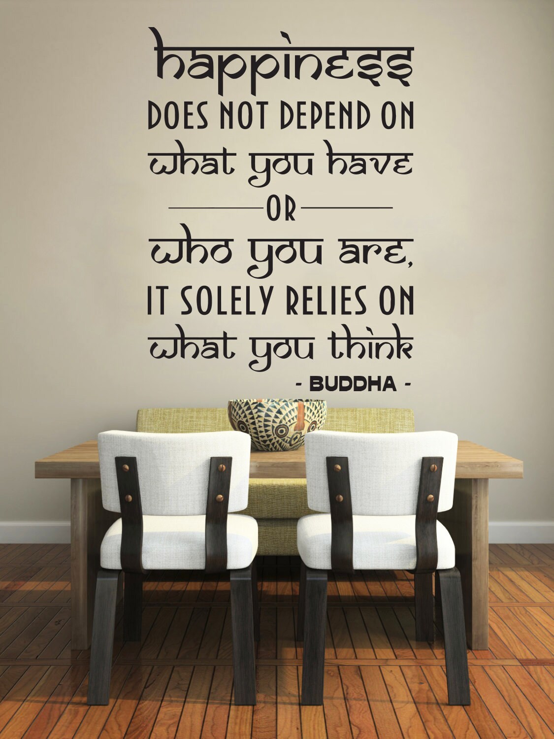 Happiness Wall Decal Quote Vinyl Sticker Decals Quotes Buddha Etsy