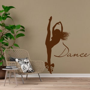 Tanz Wandtattoo Aufkleber Abziehbilder Ballett Tanzen Ballerina Akrobatik Gymnastik Wandtattoo Zitat Wanddekor Tanz Studio Dekor Kunst ZX8