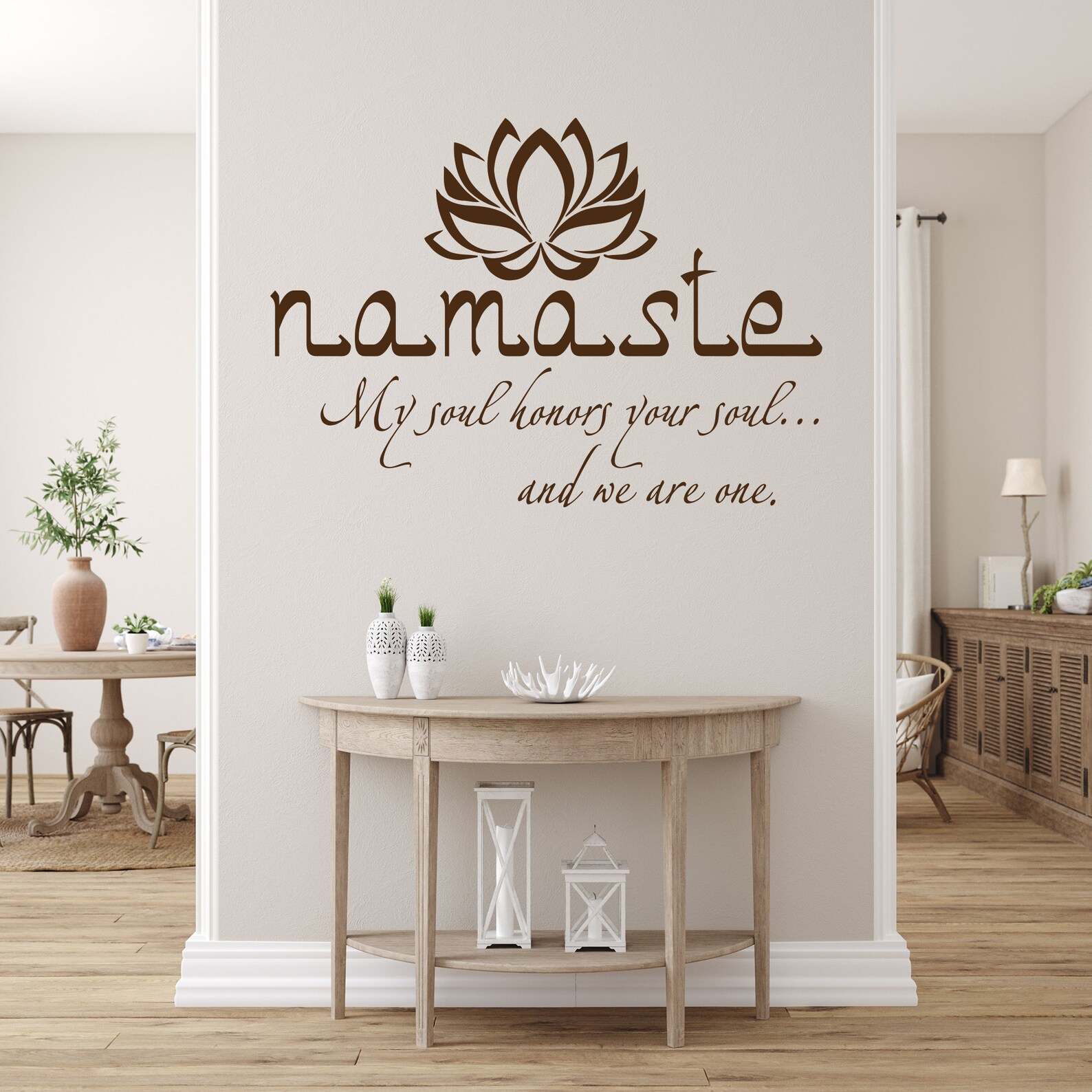 Namaste Wall Decal Quote Vinyl Sticker Decals Quotes Buddha Etsy