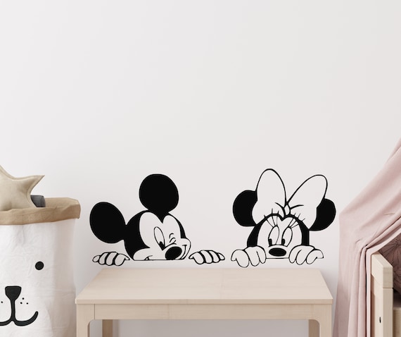 5 in. x 19 in. Mickey and Friends Minnie Mouse Peel and Stick Giant Wall  Decal (8-Piece)