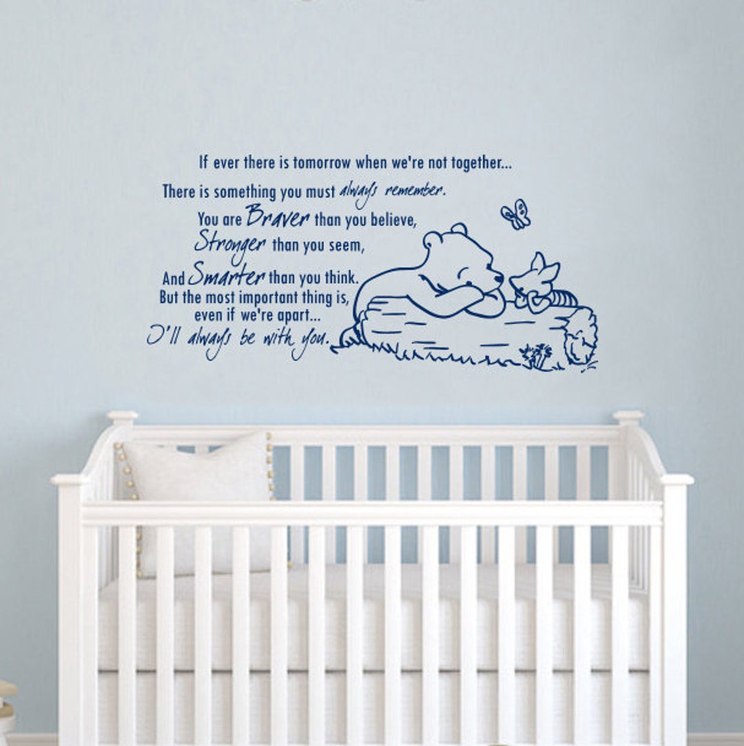 Winnie the Pooh Wall Decal Quote Vinyl Sticker Decals Quotes Etsy