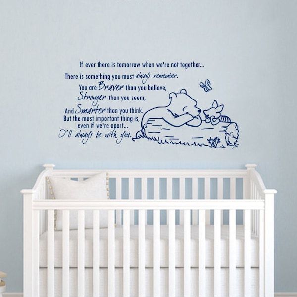 Pooh Wall Decal Etsy