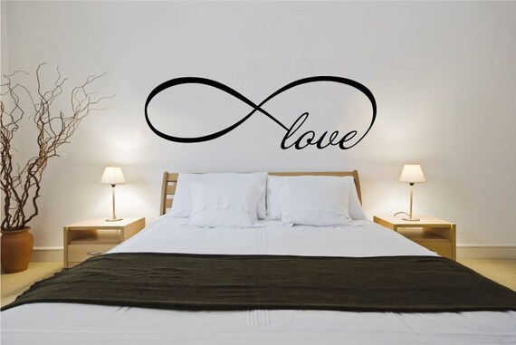 Love Infinity Symbol Bedroom Wall Decal Quote Vinyl Sticker Decals