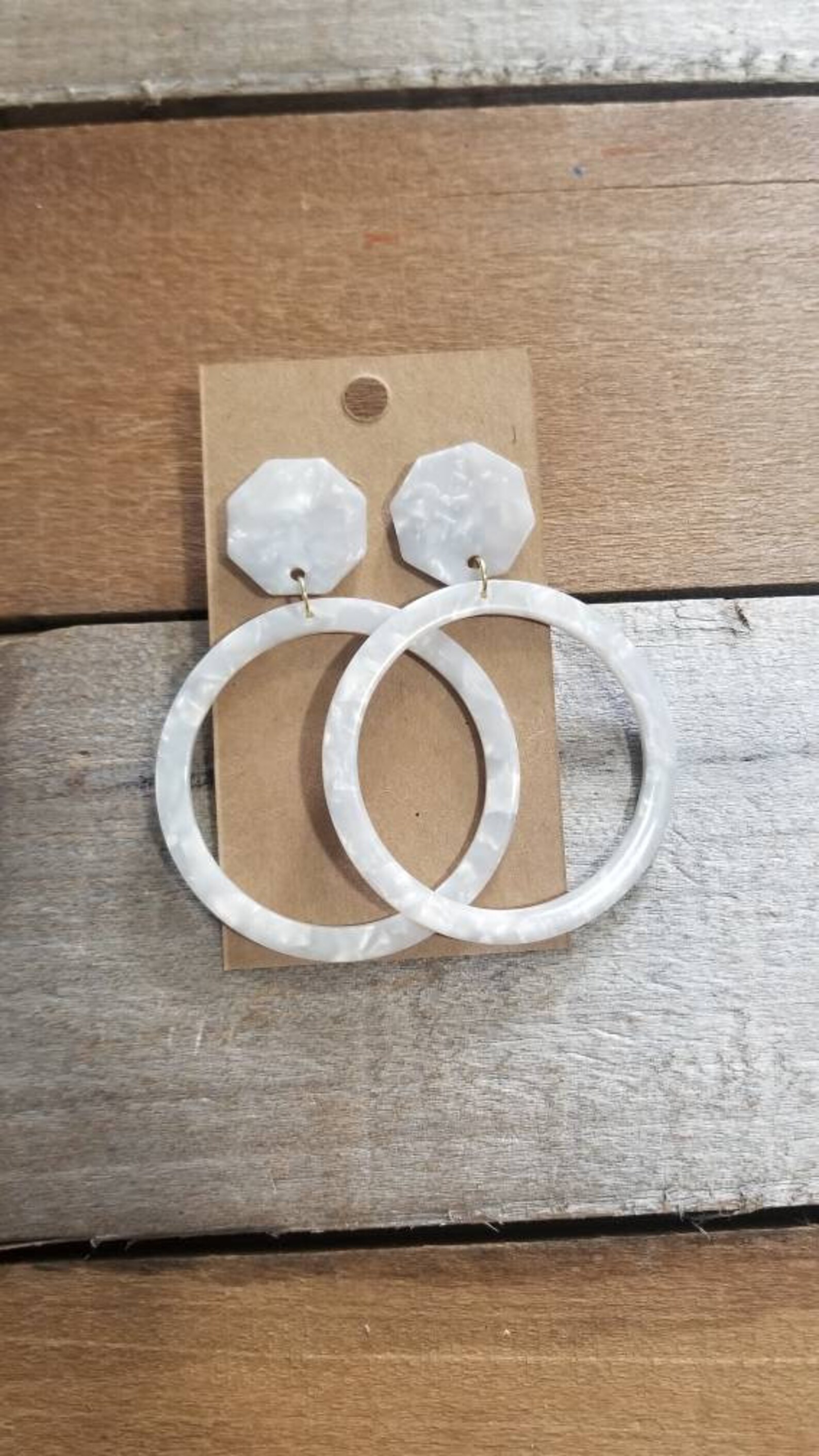 White hoop acrylic earrings white hoop earrings hoop Etsy 日本