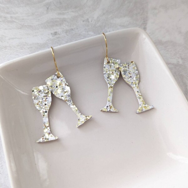 Champagne Earrings Etsy