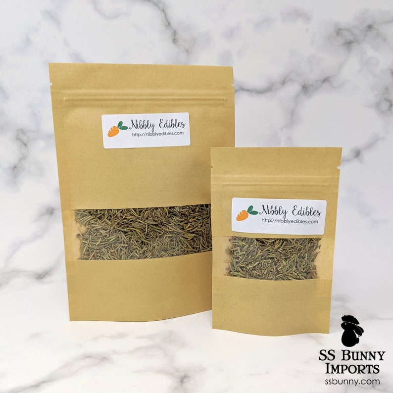 Rosemary, certified organic bunny forage, guinea pig forage, hamster forage, rat treat, mice treat, gerbil treat, hay topper, hay treat image 2