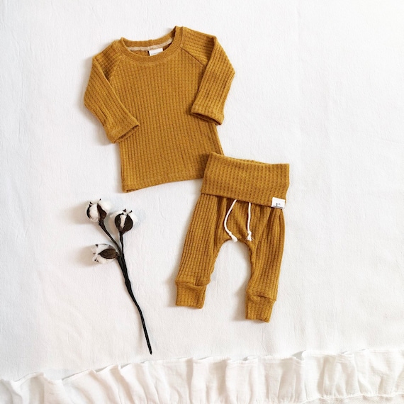 mustard baby clothes