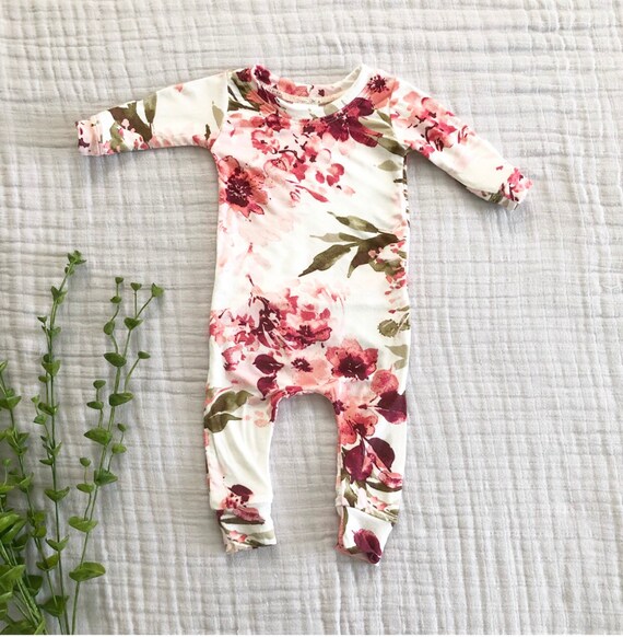 floral baby jumpsuit