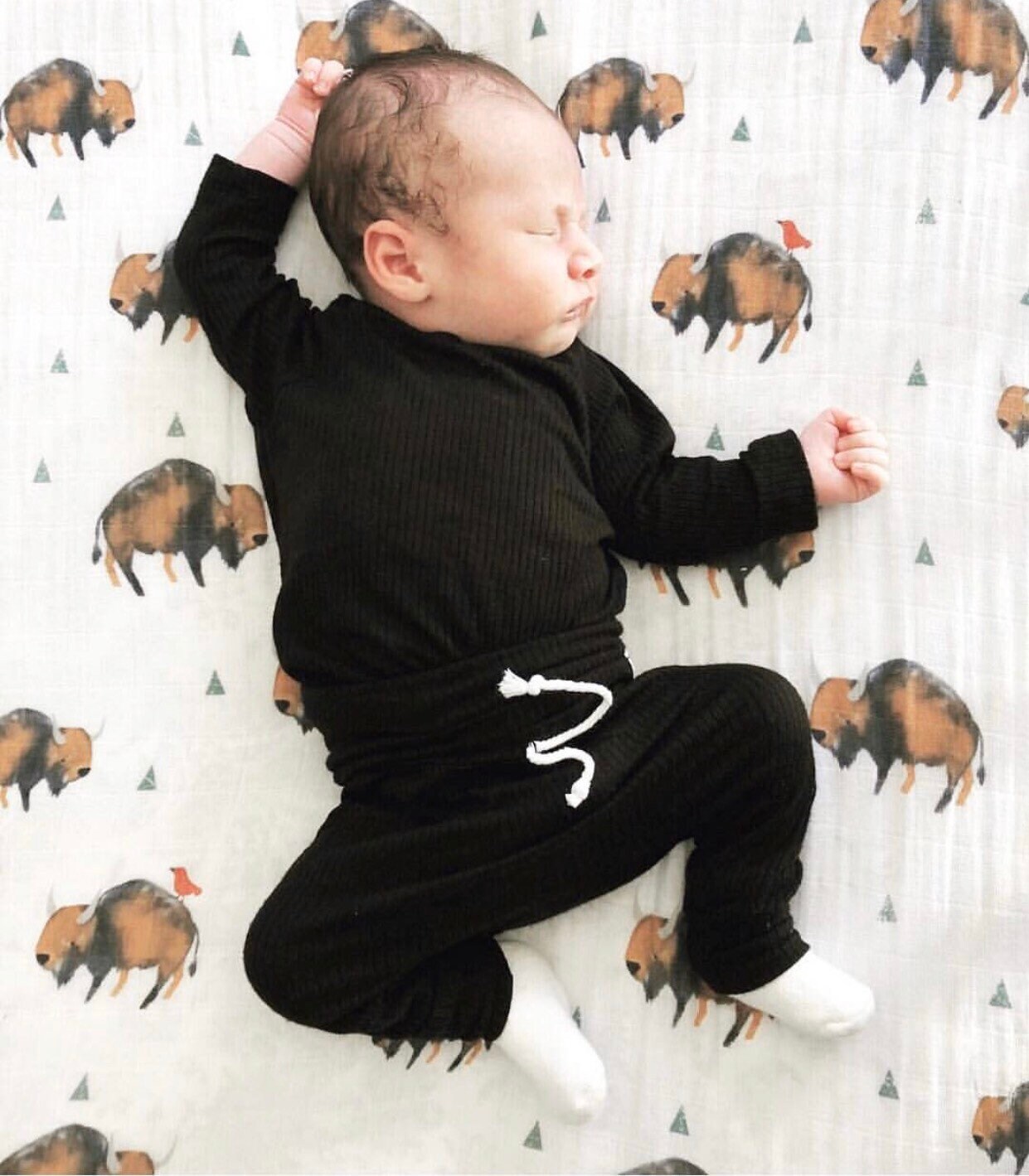 Black Rib Knit Baby Boy Outfit Cozy Lounge Set Newborn Boy Etsy
