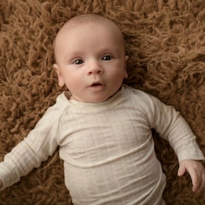 Oatmeal Rib Knit Baby Outfit - Gender Neutral Baby Gifts | Infant Unisex Clothing | Soft Baby Clothes | Coming Home Outfit | Boho Baby Set
