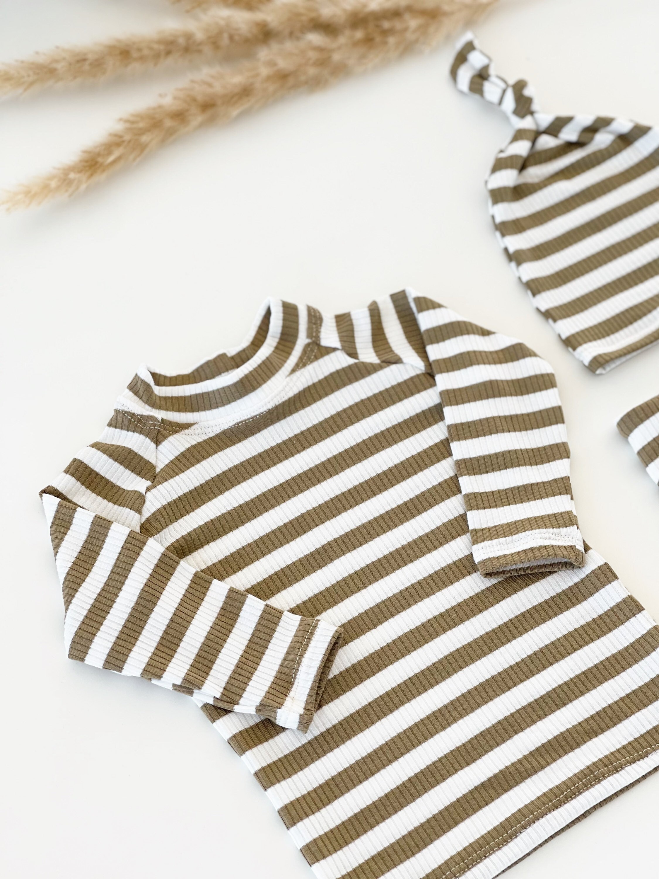Green White Stripe Baby Clothes Gender Neutral Unisex Etsy