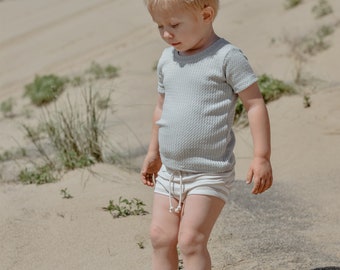Summer shortie boy outfit, short sleeve shirt, shorties, boy bummies outfit, baby boy clothes, beach outfit, two piece, summer outfit.