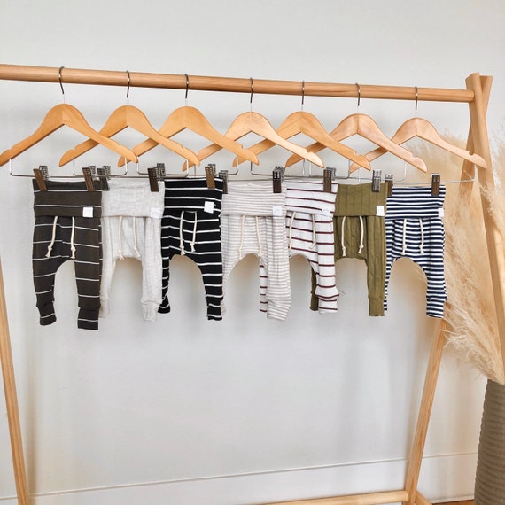 Gender Neutral Baby Leggings Ribbed Baby Pants Stripe | Etsy