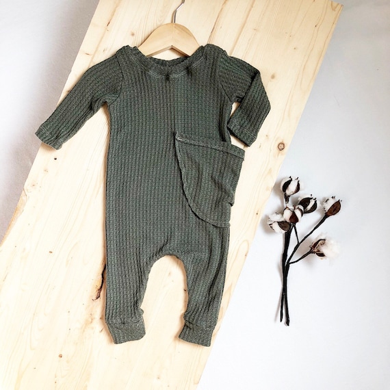 waffle knit baby onesie