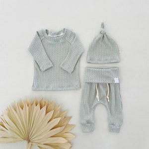 Mint Waffle Newborn Boy Coming Home Outfit, Hospital Set, Baby Boy ...