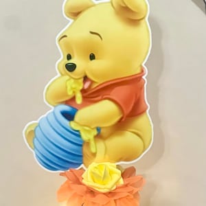 Winnie The Pooh Baby Shower Centerpiece Pooh Baby Shower Decoration Gender Neutral Baby Shower Pooh Table Centerpiece With Fairy Light