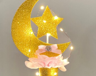 Double Side Glitter Paper Gold Star And Sliver Moon Confetti For Birthday Party